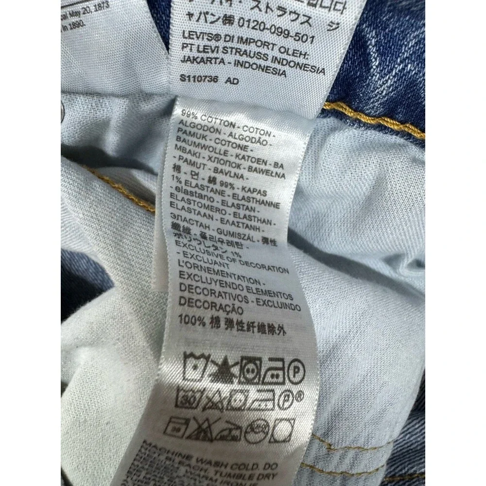 Levi's 541 Regular Straight Fit Blue Denim Mens Jeans Measures 36x30